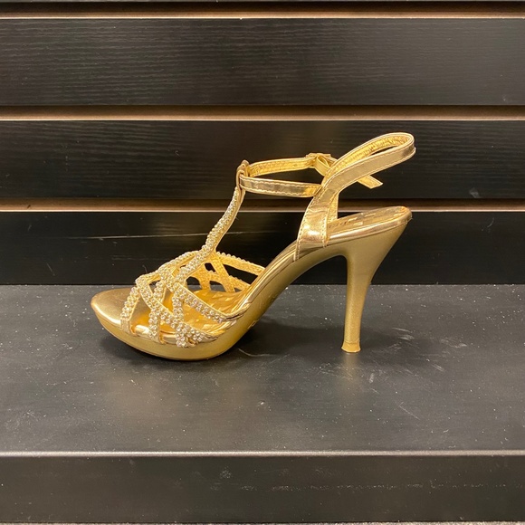 Gold Rhinestone Heels - Picture 4 of 4